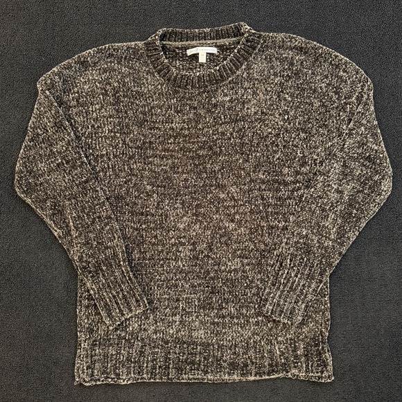 Seven7 Sweaters - Seven 7 Womens Medium Brown Grey Crewneck Sweater Cozy Knit Lounge Soft Plush